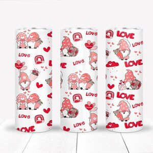 Gnomes Love 20oz Tumbler, Cute Travel Mug, Valentine's Day, Gift For Her